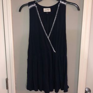 Target- Navy Tank Top with White Stitching